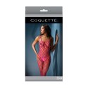 Coquette Bodystocking siateczkowy z otwartą strefą komfortu, czarny