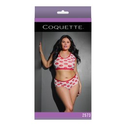 Coquette komplet top i szorty z nadrukiem plus size wygodny fason