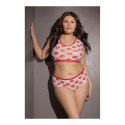 Coquette komplet top i szorty z nadrukiem plus size wygodny fason