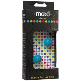 Doc Johnson Mood Steamy kulki treningowe silikonowe niebieskie