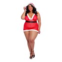 Dreamgirl Santa Cutie Mini Spodniczka Plus Size czerwono-biała