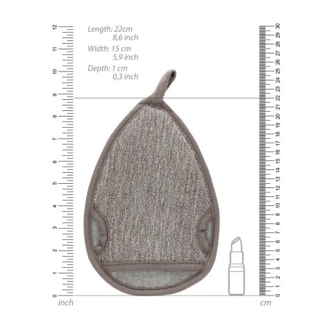 Touche Water Drop Mitt rękawica kąpielowa dwustronna z włoknem konopnym