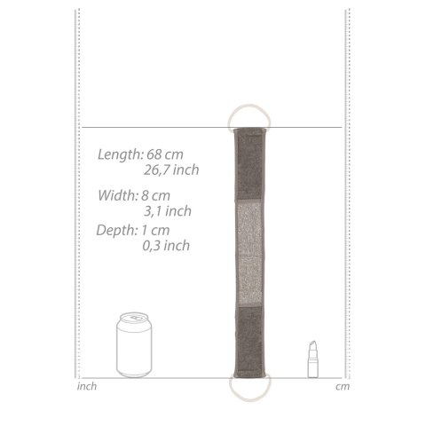 Touche by Shots pasek do pielęgnacji plecow dwustronny len-węgiel