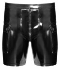 Black Level Vinyl Shorts 3XL czarne spodenki z elastycznym pasem