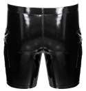 Black Level Vinyl Shorts 3XL czarne spodenki z elastycznym pasem