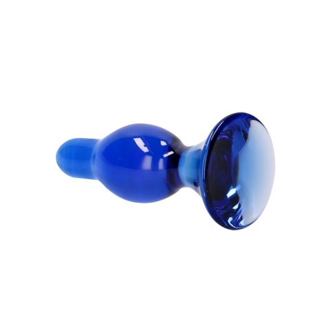 Christalino Classy szklany korek analny borokrzemianowy niebieski