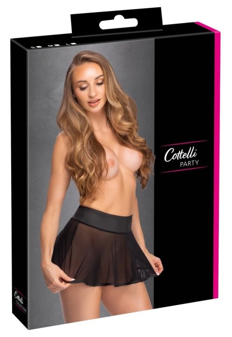 Cottelli Party Spodniczka Mini Czarna Przezroczysta L Z Efektem Sway