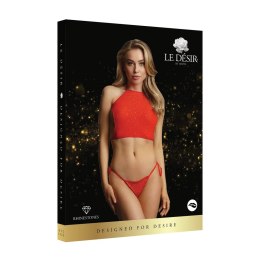 Le Desir Komplet Top Halter i Figi z Kryształkami S-XL