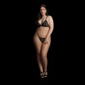 Le Desir Velvet Plus Size - Zestaw bielizny koronkowo-aksamitnej, 2-częściowy