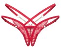 Obsessive Matildea String Czerwony S/M z Regulacją i Ozdobą