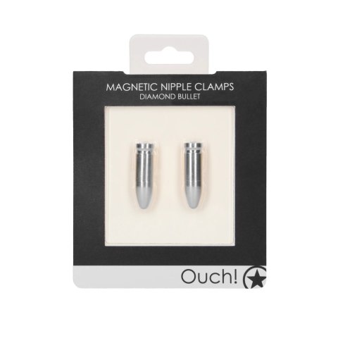 Ouch! by Shots Zaciski Magnetyczne Diament 3 Aluminium Hipoalergiczne