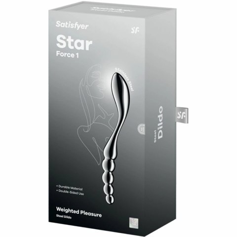 Satisfyer Star Force 1 stalowy model dwustronny, gładka powierzchnia