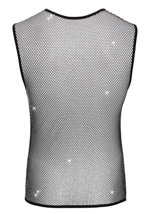 Svenjoyment Koszulka Siatkowa XL z Błyszczącymi Ozdobami Czarna