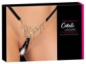 Cottelli Lingerie S-L String z Dekoracją Regulowany Biało-Złoty