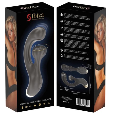 IBIZA Model 8435565958961 - Stymulator wibracyjno-obrotowy USB, fioletowy