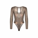 Obsessive Soranna Body z Długim Rękawem Prześwitujący Brązowy M/L