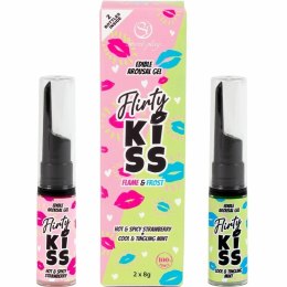 Secret Play Flirty Kiss Żel smakowy truskawka-mięta 2x8g, efekt ciepło-chłod