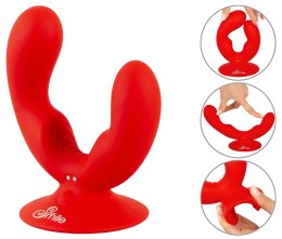 Sweet Smile Dual Vibrator silikonowy podwojny z przyssawką USB