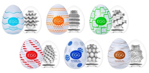 Tenga Egg Variety Pack 6 szt. - zestaw elastycznych rękawow standard