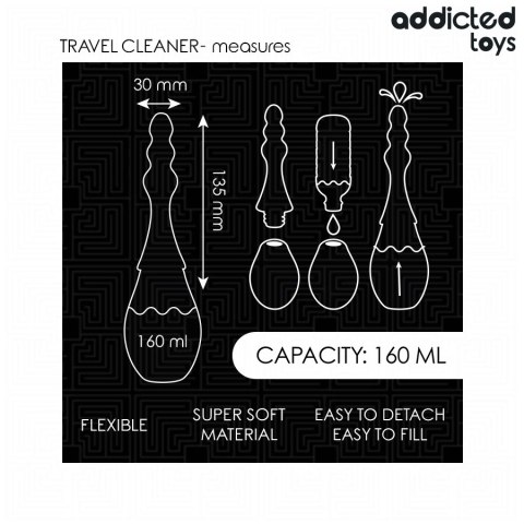 Addicted Toys Model 4 Travel Cleaner - Kompaktowy odkurzacz do higieny podrożnej 160 ml