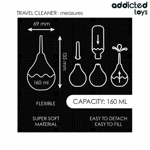 Addicted Toys Travel Cleaner M 160ml - przenośny irygator higieniczny