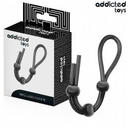 Addicted Toys Triple Loop — silikonowa lina z potrojną pętlą, regulowana 19,5 cm