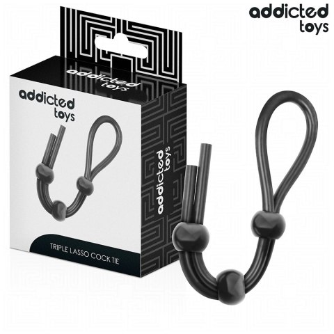Addicted Toys Triple Loop — silikonowa lina z potrojną pętlą, regulowana 19,5 cm