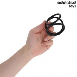 Addicted Toys Triple Ring - Elastyczny potrojny pierścień anatomiczny 3w1