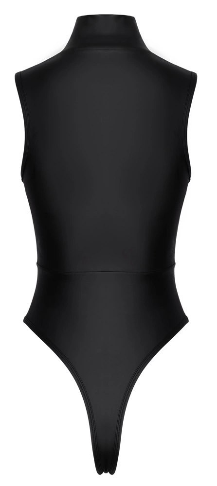 Cottelli PARTY Body Zip S Czarny Mat z Kryształkami, wysoki kroj