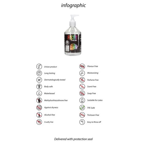 Fist It Extra Thick Rainbow żel nawilżający 500ml z pompką, bezzapachowy