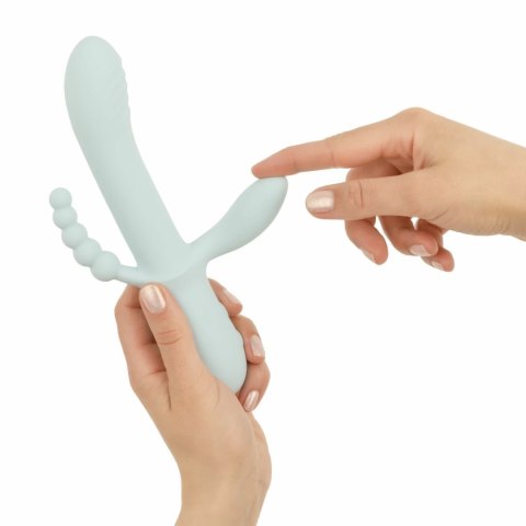 Good Vibes Only Sage potrojny stymulator silikonowy niebieski IPX7