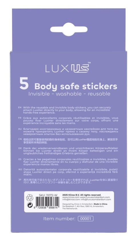 Kiiroo Luxus - Zestaw 2 samoprzylepnych naklejek mocujących do LuxHer
