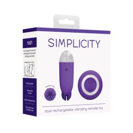 Noah Bezprzewodowe Jajo Wibrujące 36 Trybow USB Fioletowe 9,5 cm