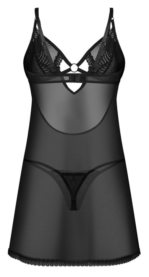 Obsessive Alliane Chemise S/M z transparentnym materiałem i stringami