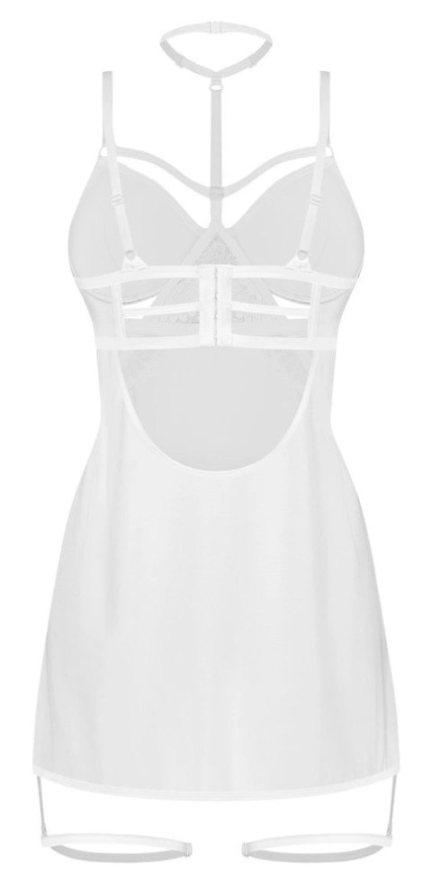 Obsessive Arrowel Chemise biała L/XL z koronką i chokerem