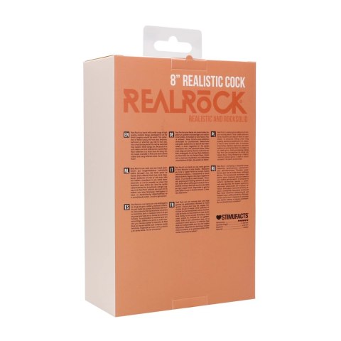 RealRock Model 8 - Anatomiczny gadżet intymny z przyssawką 20 cm, naturalny