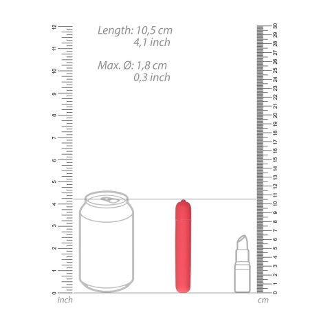 Shots PowerBullet Extra Long - wibrujący mini masażer, 10 trybow, wodoodporny
