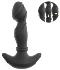 ANOS Moving Rings - silikonowa maszyna intymna z ruchomymi pierścieniami, czarna