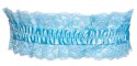 Cottelli ACCESSOIRES Podwiązka koronkowa niebieska z satynową kokardą 5,5 cm