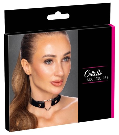 Cottelli Accessories Choker Serca Czarny Regulowany 31-42cm