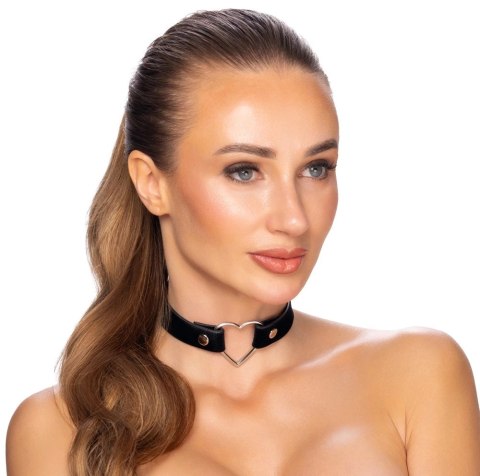 Cottelli Accessories Choker Serca Czarny Regulowany 31-42cm