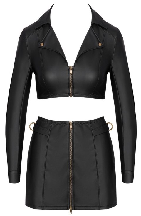 Cottelli PARTY komplet klubowy top i mini spodnica czarny XL