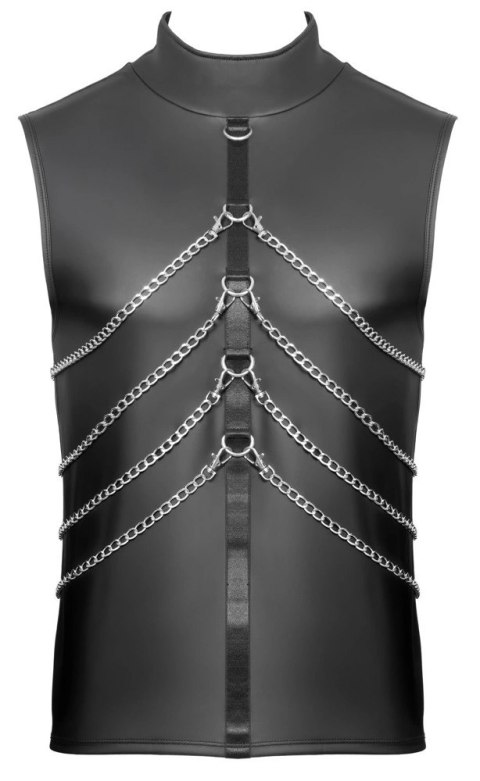 NEK Koszula Bez Rękawow 2XL Czarny Matowy z Łańcuchami