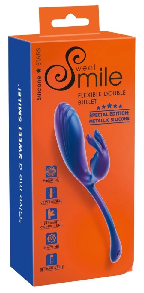 Sweet Smile Metallic Double System - elastyczny silikonowy model 22,5 cm