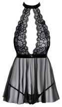 Kissable Babydoll Czarna S/M z Transparentną Koronką i Satyną