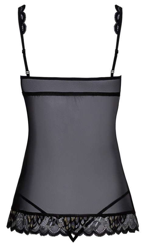 Kissable Babydoll & String L/XL - Delikatna koronka i satynowa kokarda