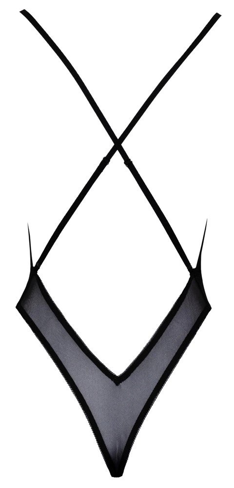 Kissable Body Floral Embroidery S/M czarny z haftem kwiatowym