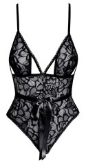 Kissable Body Lace L/XL czarne koronkowe body z regulacją
