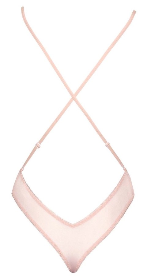 Kissable Body Pink S/M - Delikatna koronka, regulowane ramiączka