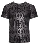 Svenjoyment Koszulka Męska XL Czarna Metaliczny Wzor Stretch